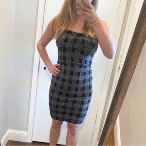 GUESS Women's Plaid Strapless Bodycon Mini Dress - size XS